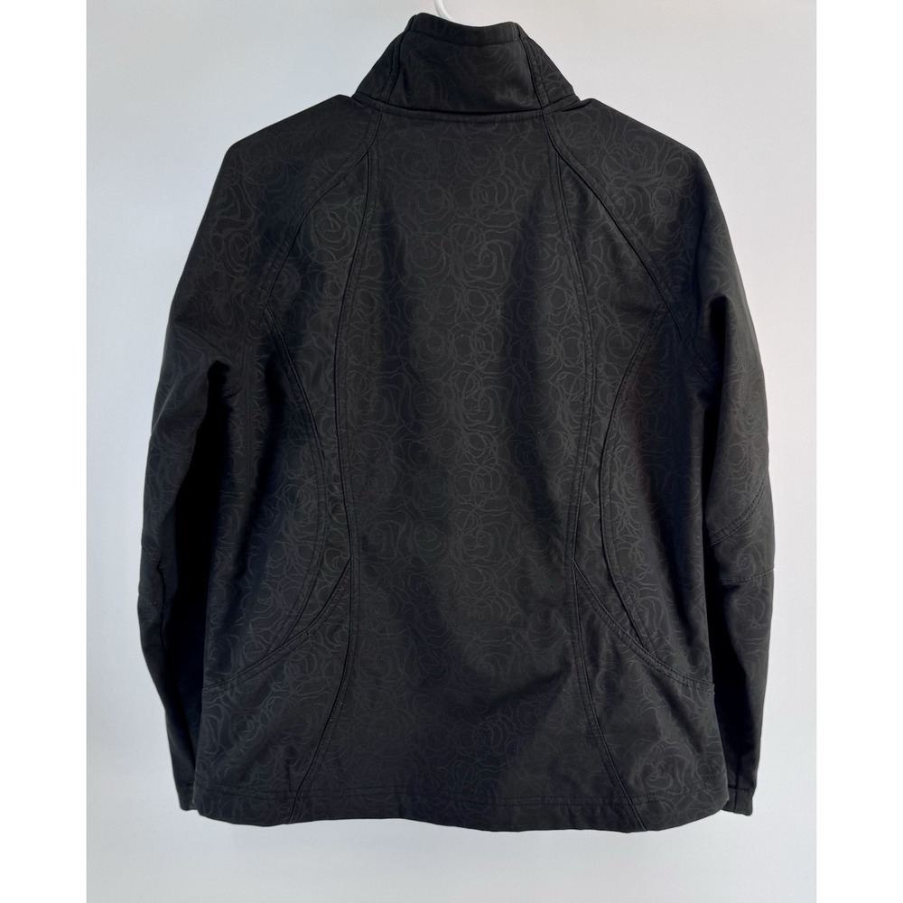 EUC Double Diamond Women's Black Softshell Jacket S Windproof Water Resist Zip - Picture 5 of 16